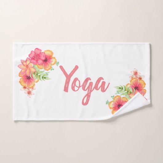 Tropische Bloemen Yoga Oefening Handdoek (Handdoek)