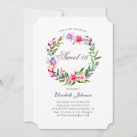Tropische bloemen zoet 16. Waterverf roze bloemen