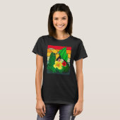 Tropische Bloemen Zoo Vogel Exotisch Dier Retro To T-shirt (Voorkant volledig)