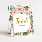 Tropische bloemenalfa eten poster