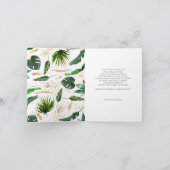 Tropische bloemenballon Garland dank u Bedankkaart (Binnen)