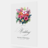 Tropische bloemenbruiloft welkom acryl bord (Hoek)