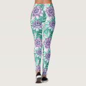Tropische bloemenlegging leggings (Achterkant)