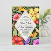 Tropische bloementuin geometrisch kaart (Staand voorkant)