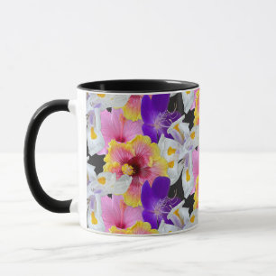 Tropische Bloementuin Hibiscus Lelies Moeder Mok