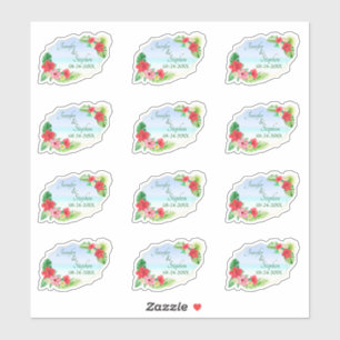 Tropische Bloemige Botanische Gouden Geometrische  Sticker