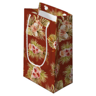 Tropische bloemige vintage bruidsdouche klein cadeauzakje
