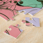 Tropische bloempuzzel legpuzzel (Zijkant)