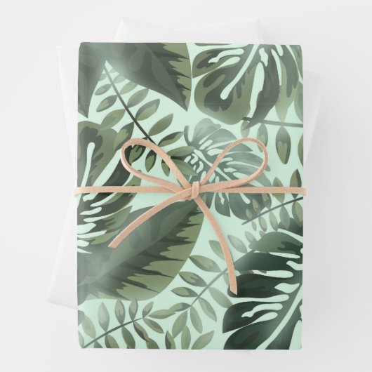 Tropische bloesbloemen inpakpapier vel (In situ)