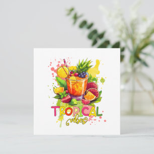 Tropische blokjes - Summer Vibes Waterverf Fruits
