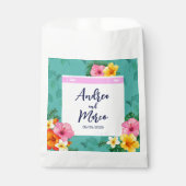 Tropische Boarding Pass Bestemming Bruiloft Bedankzakje (Voorkant)