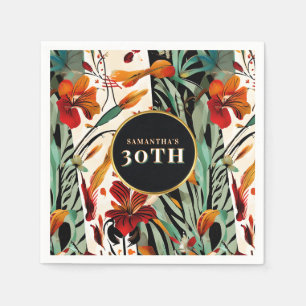 Tropische Boho Bloemige Leeftijd Picknick Design Servet