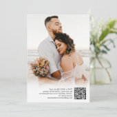 Tropische Boho gedroogde bloem | Foto QR code Brui Kaart (Staand voorkant)