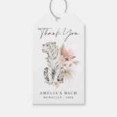 Tropische Boho Tigers Dank u Cadeaulabel (Voorkant)