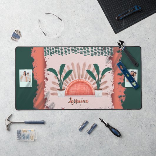 Tropische Boho Vibrant Bureaumat (Werkstation)