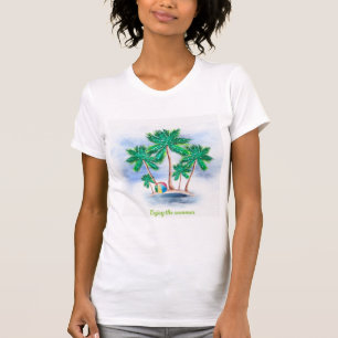 Tropische bomen t-shirt