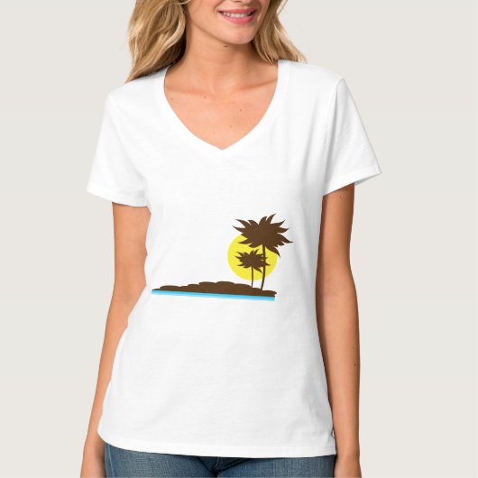 Tropische bomen t-shirt (Voorkant)