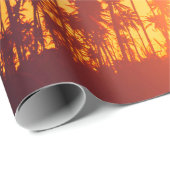 Tropische bomen zonsondergang cadeaupapier (Rol Hoek)