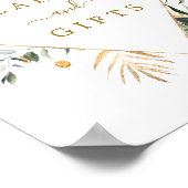 Tropische boodschappen voor weddenschappen en cade poster (Hoek)