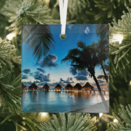 Tropische Bora Bora Glas Ornament