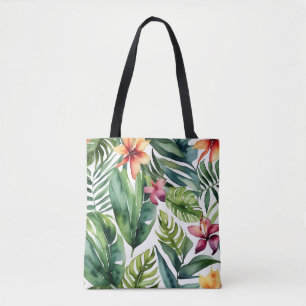 Tropische Botanicals Vibrant Waterverf Foliage Draagtas