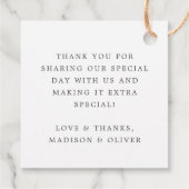 Tropische Botanicals Waterverf Trouwgeschenk + Bedankjes Labels (Achterkant)