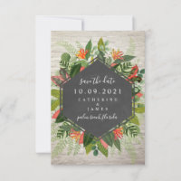 Tropische Botanische Baksteen Save The Date