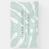 Tropische Botanische Monstera Leaf Business Spandoek (Verticaal)