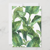 tropische botanische palmbladeren huwelijksuitnodi kaart (Achterkant)