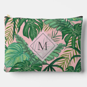 Tropische botanische Waterverf roze kunstmonogram Etui