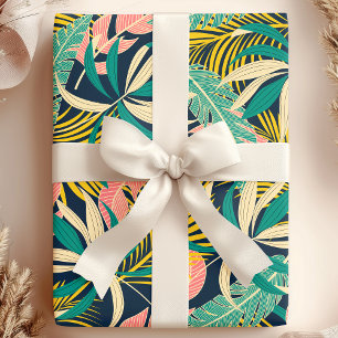 Tropische botanische zomerpalmbladeren cadeaupapier
