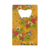 Tropische bouquet en kolibrie 2 kredietkaart flessenopener (Achterkant)