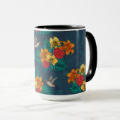 Tropische bouquet en kolibrie mok (Voorkant rechts)