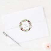 Tropische Breeze Wreath Wedding Envelope-zegels Ronde Sticker (Envelop)