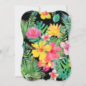 Tropische Bridal Shower Invitation Luau Kaart (Achterkant)