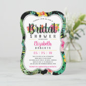Tropische Bridal Shower Invitation Luau Kaart (Staand voorkant)