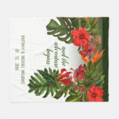 Tropische bries bloemenbruiloft knuffeldeken fleece deken (Voorkant (Horizontaal))