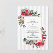 Tropische bries gekleurde trouwkaart kaart (Voorkant / Achterkant)