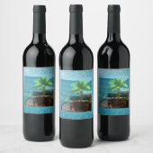 Tropische bries wijn etiket (Flessen)