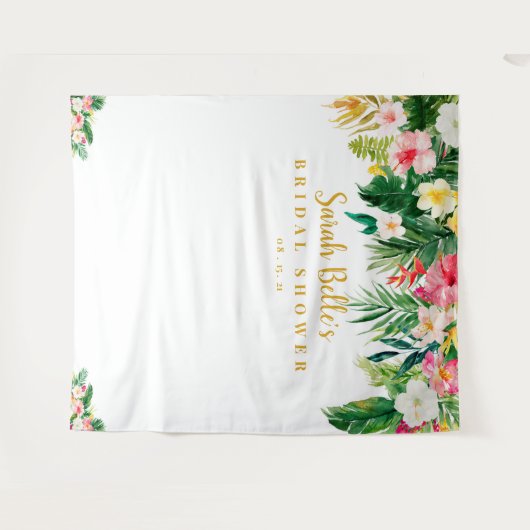 Tropische bruidschoner achtergrond, Photobooth Pro Wandkleed (Voorkant (horizontaal))