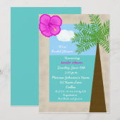 Tropische bruidsdouche uitnodiging — Tropische dag (Voorkant / Achterkant)
