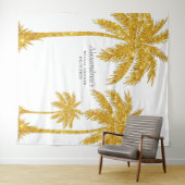Tropische Bruiloft Borrel Wandkleed (In Situ (horizontaal))