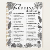 Tropische bruiloft Checklist Planner Modern Elegan (Voorkant)
