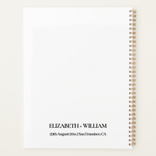 Tropische bruiloft Checklist Planner Modern Elegan (Achterkant)