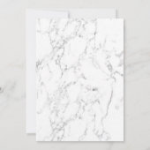 Tropische bruiloft Gold Pineapple White marble Kaart (Achterkant)