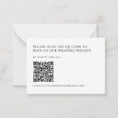 Tropische bruiloft QR Code antwoord Kaart Notitiekaartje (Achterkant)