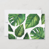 Tropische bruiloft RSvp, Beach Wedding Kaart (Achterkant)