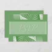 Tropische bruiloft RSVP behuizing QR Code Kaart (Voorkant / Achterkant)
