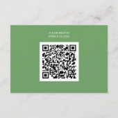 Tropische bruiloft RSVP behuizing QR Code Kaart (Achterkant)