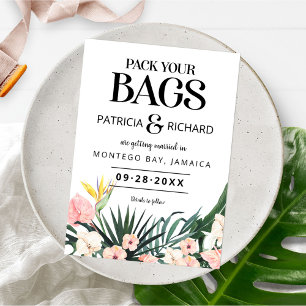 Tropische bruiloft van bestemming sparen de Datum